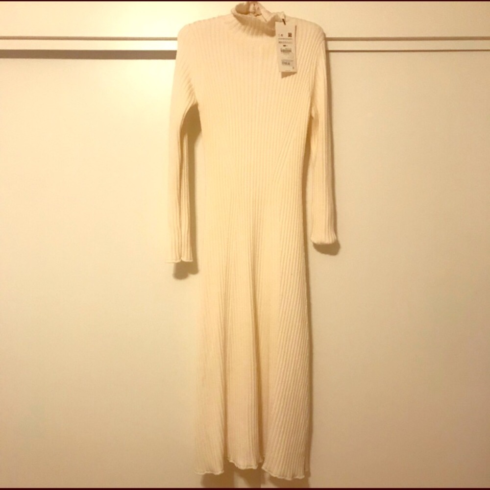 Zara brand new 100% cotton/wool dress